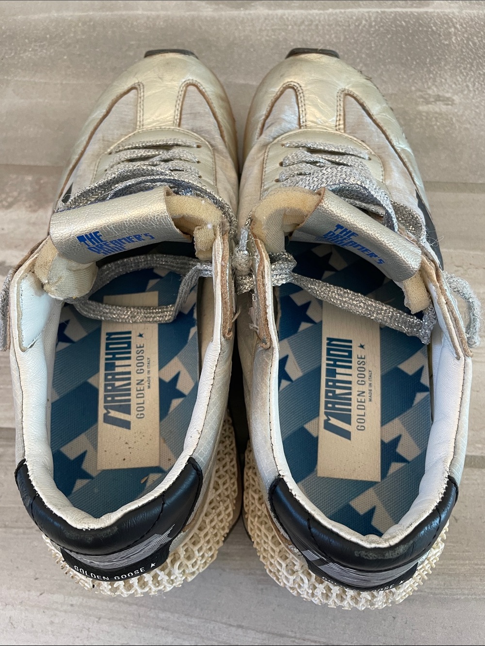 Golden Goose Marathon Silver Black Women’s 38 *FLAWS* - Picture 9 of 16
